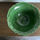 1960s centrepiece bowl in glazed Biot pottery with green scallops XL