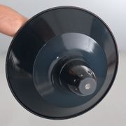 Industrial suspension in enamelled sheet metal anthracite gray 44cm XL 1960