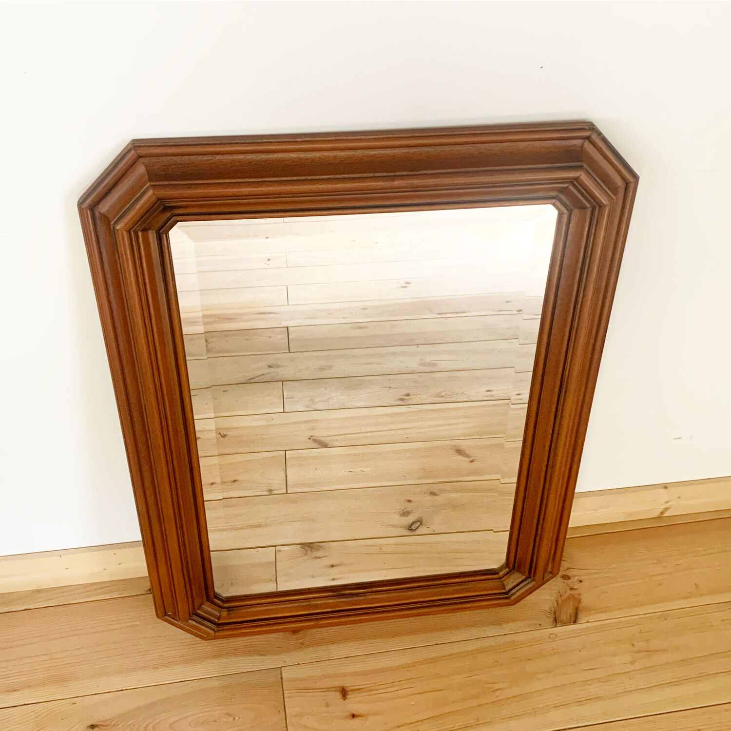 Miroir octogonal en bois