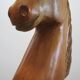 Lamp horse rider chess solid wood turned vintage