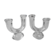 Duo de bougeoirs en cristal
