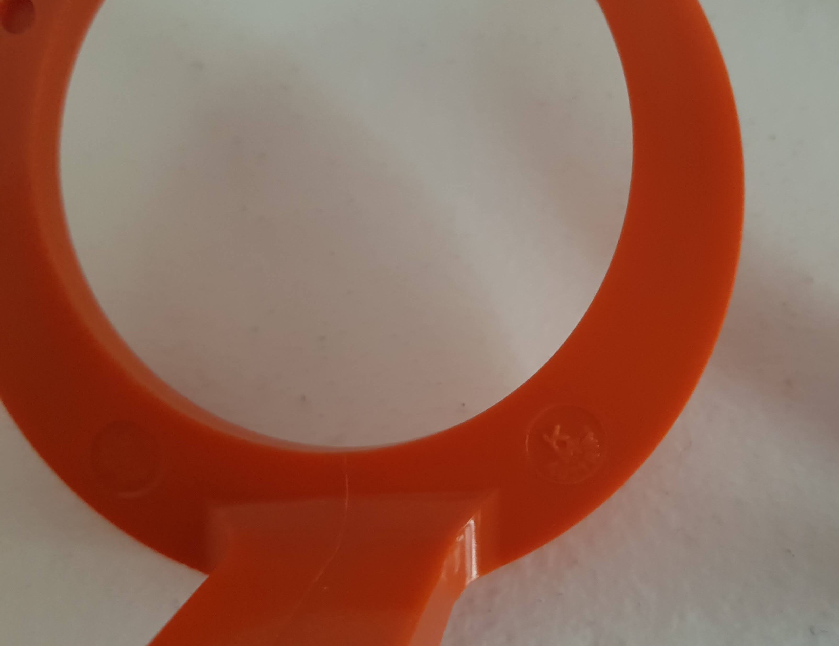 Set of Three Space Age Plastic Orange Wall Hooks by KM Austria, 1960s