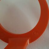 Set of Three Space Age Plastic Orange Wall Hooks by KM Austria, 1960s