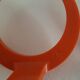 Set of Three Space Age Plastic Orange Wall Hooks by KM Austria, 1960s