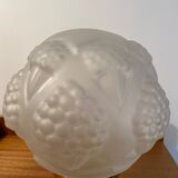 Vintage art deco glass globe table lamp