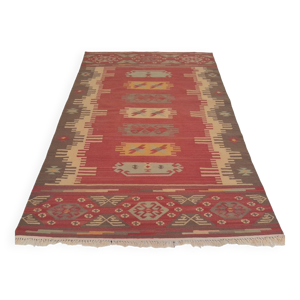 Tapis kilim style old afghan fait