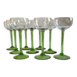 Set of 9 Alsace crystal glasses