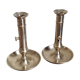 Duo of old brass candle holders