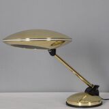 Vintage golden table lamp from the 60s ufo model aluminor design