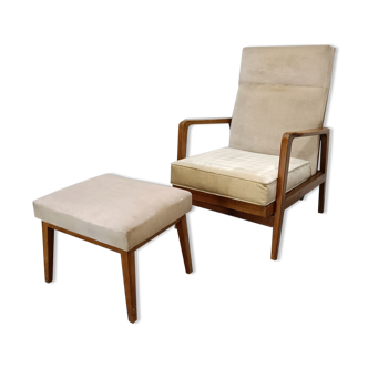 Chaise longue et tabouret Knoll Antimot