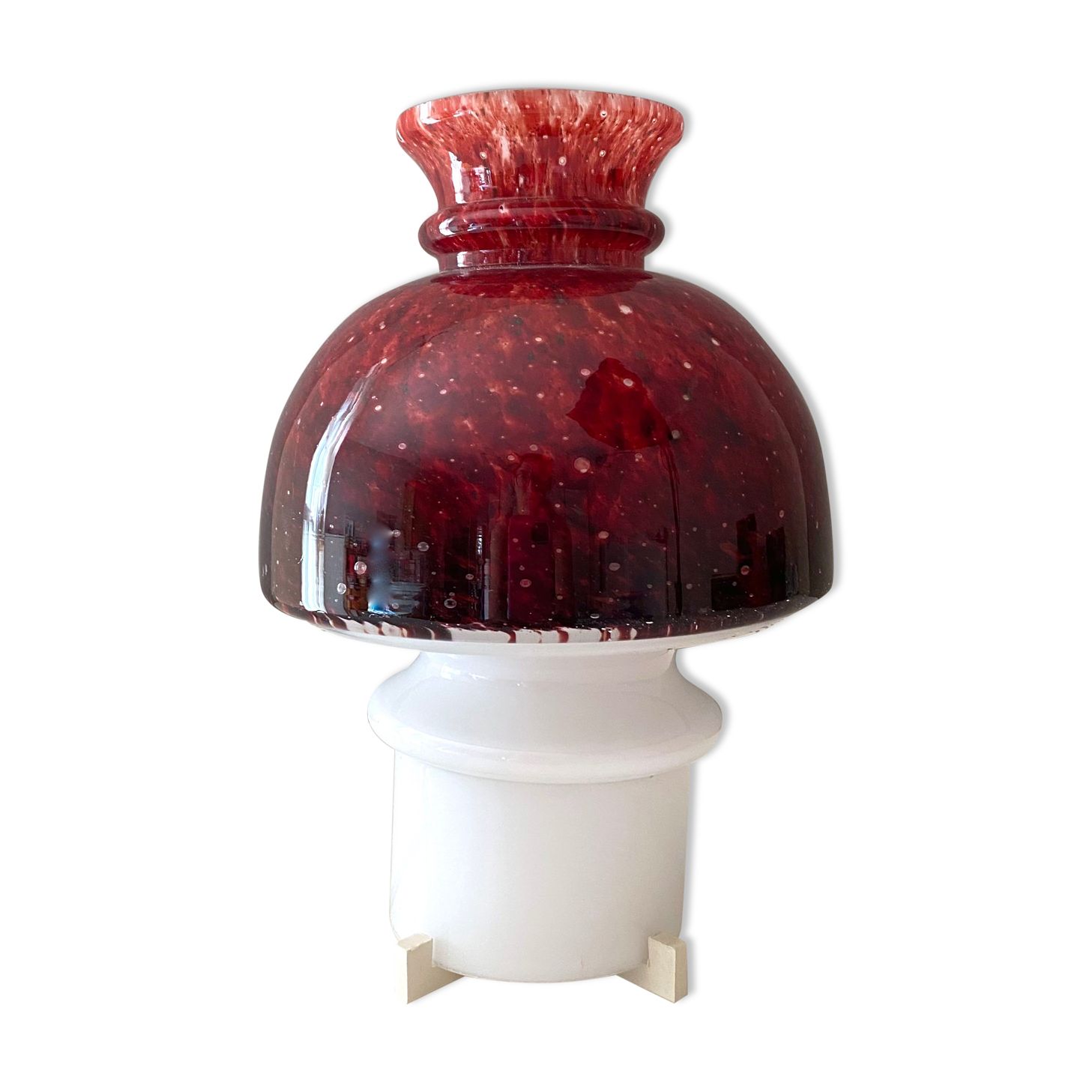 Mushroom lamp by Limburg Glashütte