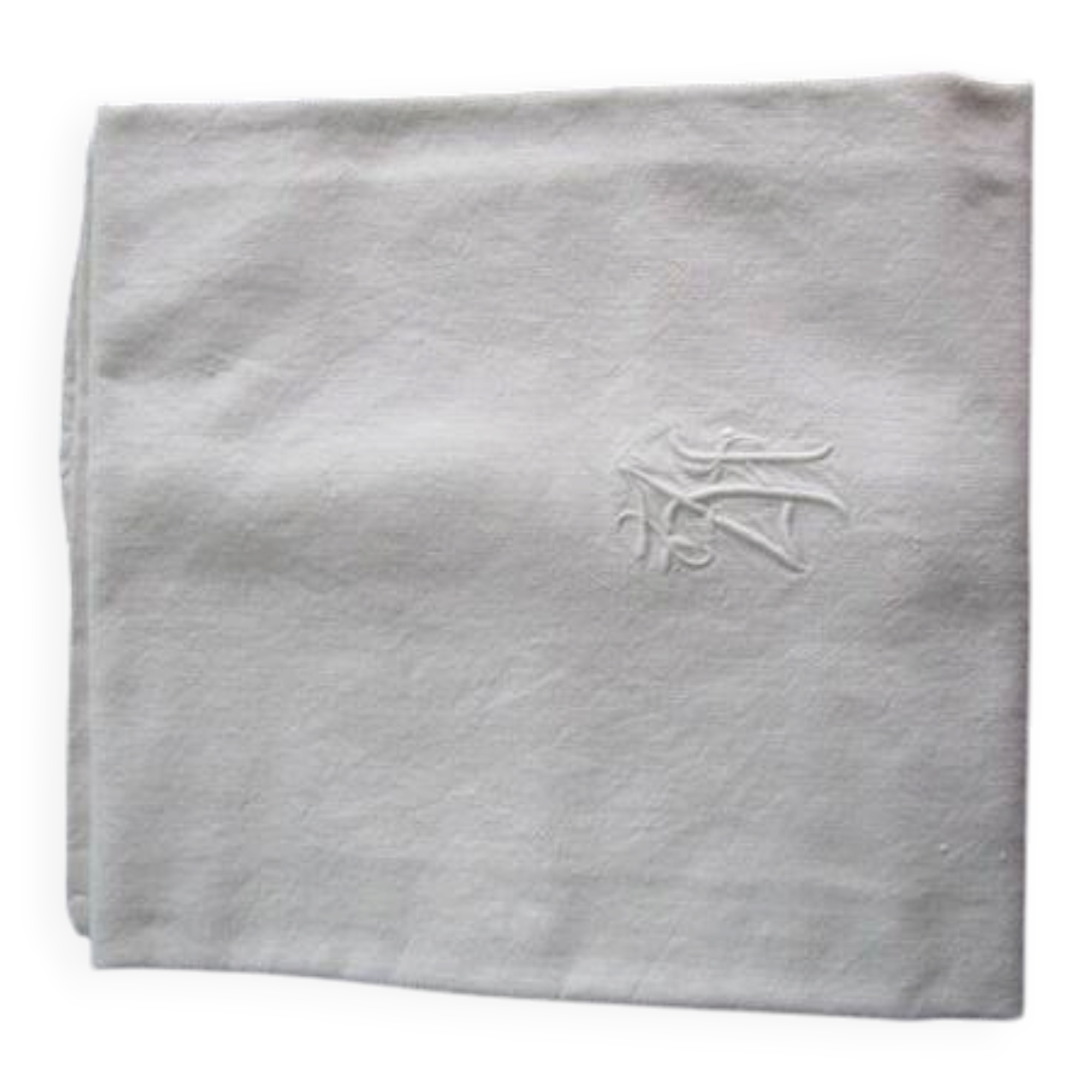 Antique embroidered/monogrammed pillowcase: 80x80cm