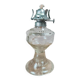 Antique glass oil lamp, dove decoration, An Qing China