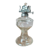 Antique glass oil lamp, dove decoration, An Qing China