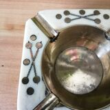 Brass and bone ashtray