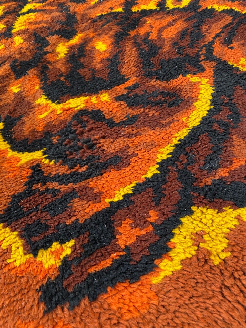 Tapis ancien français art déco 92x180 cm