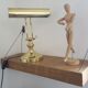 Lampe de notaire, banquier dorée
