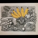 Still life lithograph signed, numbered, dated 1980.