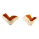 The Murina pair of bicolour Murano glass wall lights, Italy 1980.
