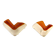 The Murina pair of bicolour Murano glass wall lights, Italy 1980.