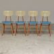 Lot de 4 chaises bois TON Bystrice Thonet bleu