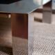 Table basse en acier modèle Tebe par Giovanni Offredi pour Saporiti, 1970