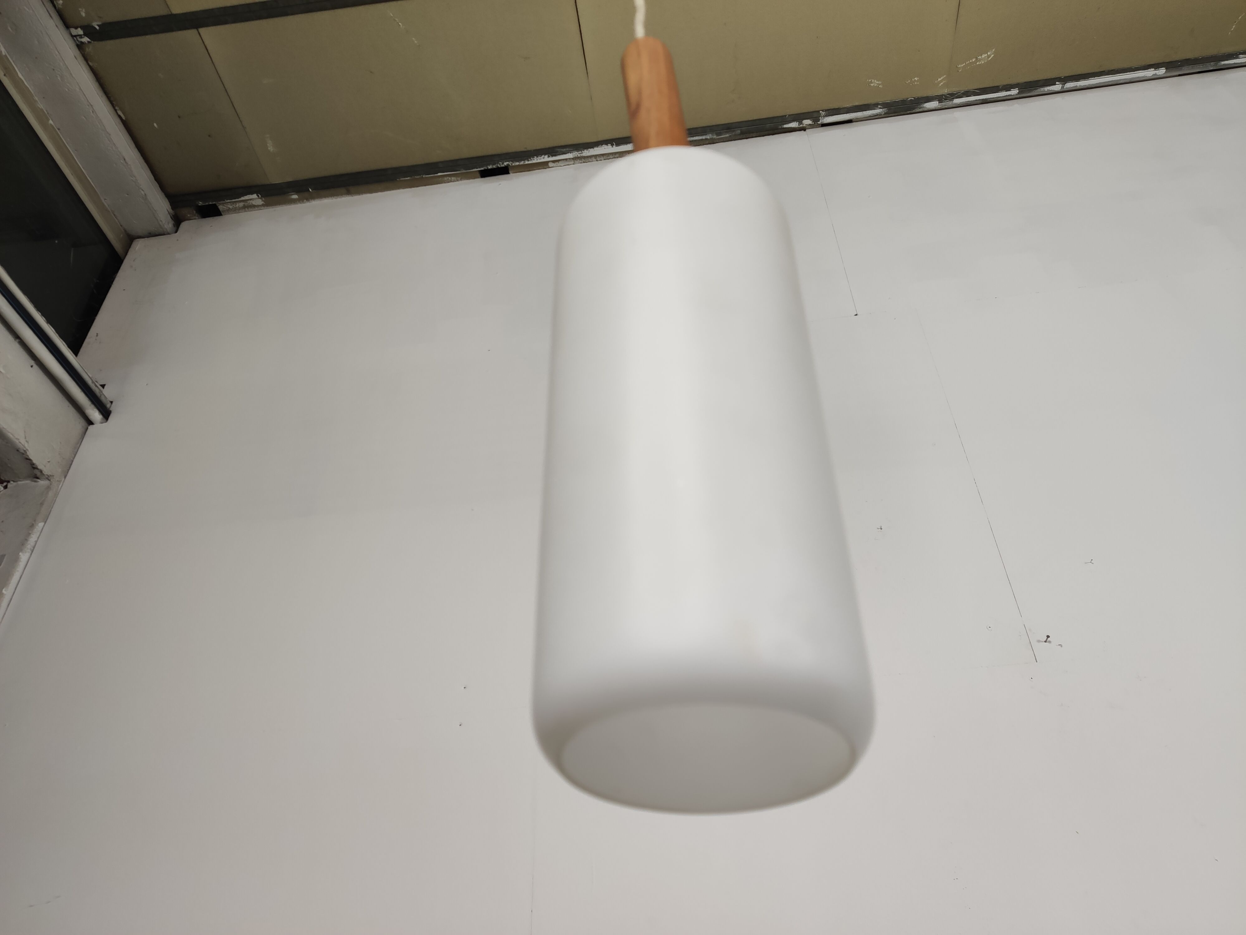 Scandinavian hanging teak and opaline Sweden 1960s