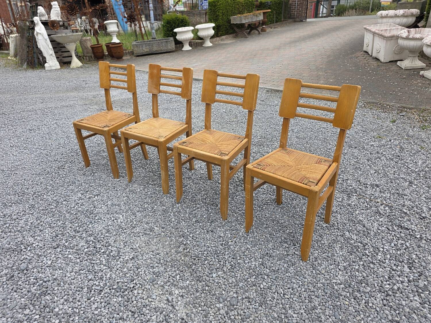 4 Vintage Chairs by Pierre Cruege, French design from the 60s