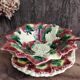 Vintage french majolica serving bowl for grapes