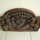 plate fireplace cast nineteenth old cast iron fireback 19th coat of arms lions lily