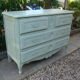 Old louis xv style painted chest of drawers