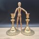 Pair of antique brass candlesticks