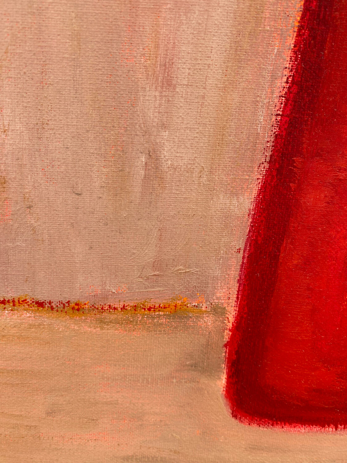 Huile sur toile bouquet orange