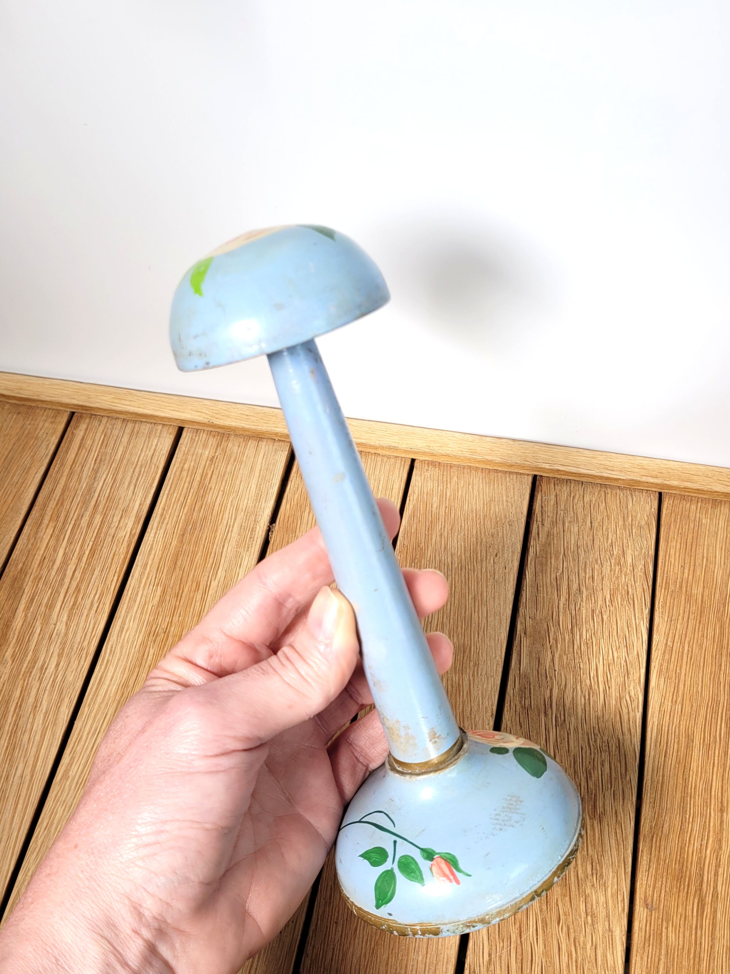 Porte chapeau vintage bleu