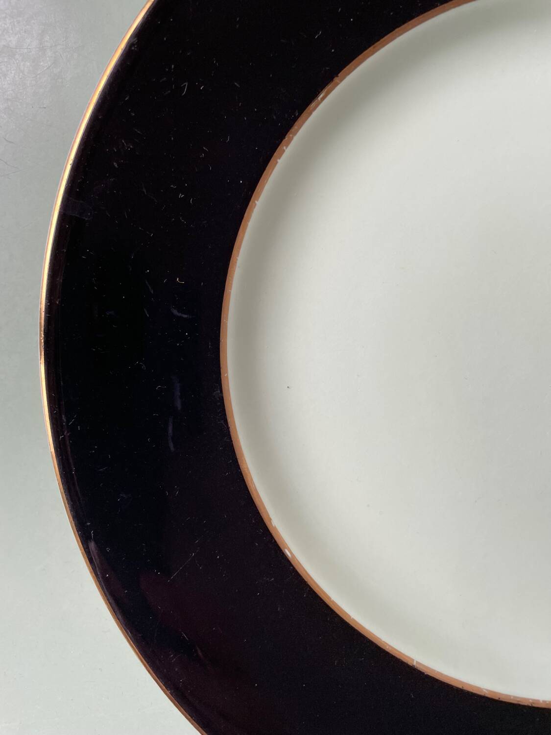 Dinner Service Year 50/60 Earthenware of Salins 53 Pieces Mint Black