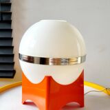 Space age tafellamp met oranje voet vierkant, kunststof, jaren 1960