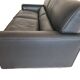 Large 3-seater anthracite leather sofa Roche Bobois