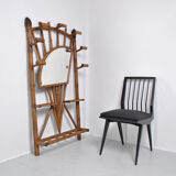 Coat rack bamboo cloakroom 1950
