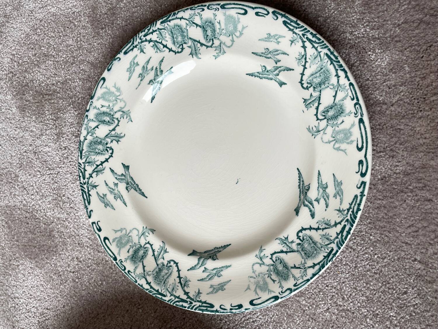 6 Longwy Ironstone Flat Plates, Richelieu Pattern