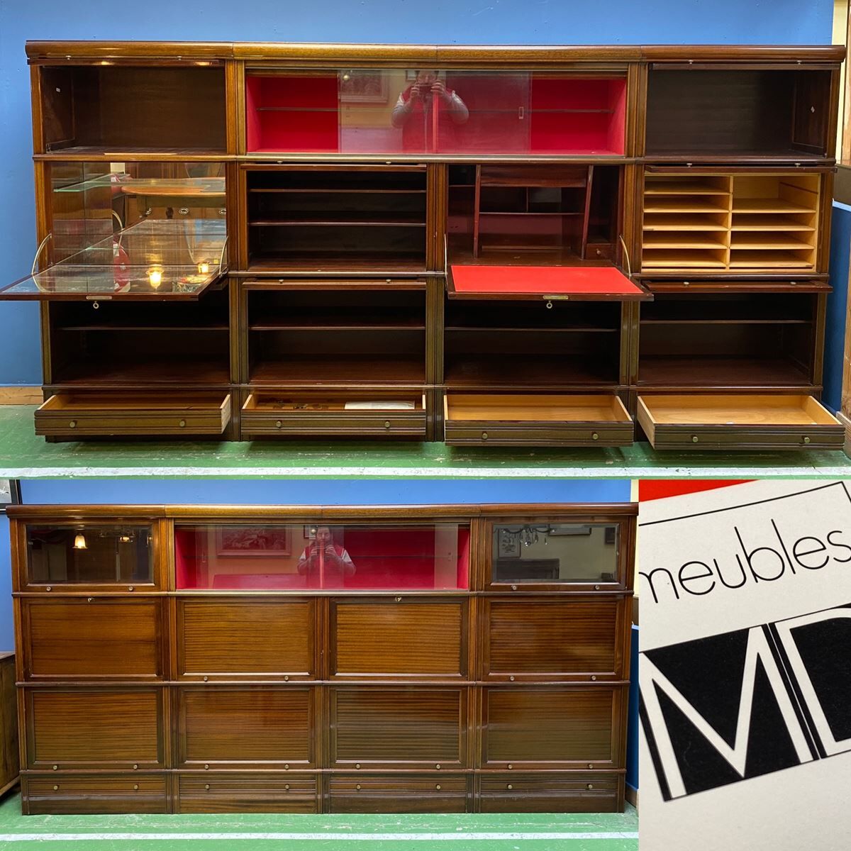 MD bookcase in mahogany 1970