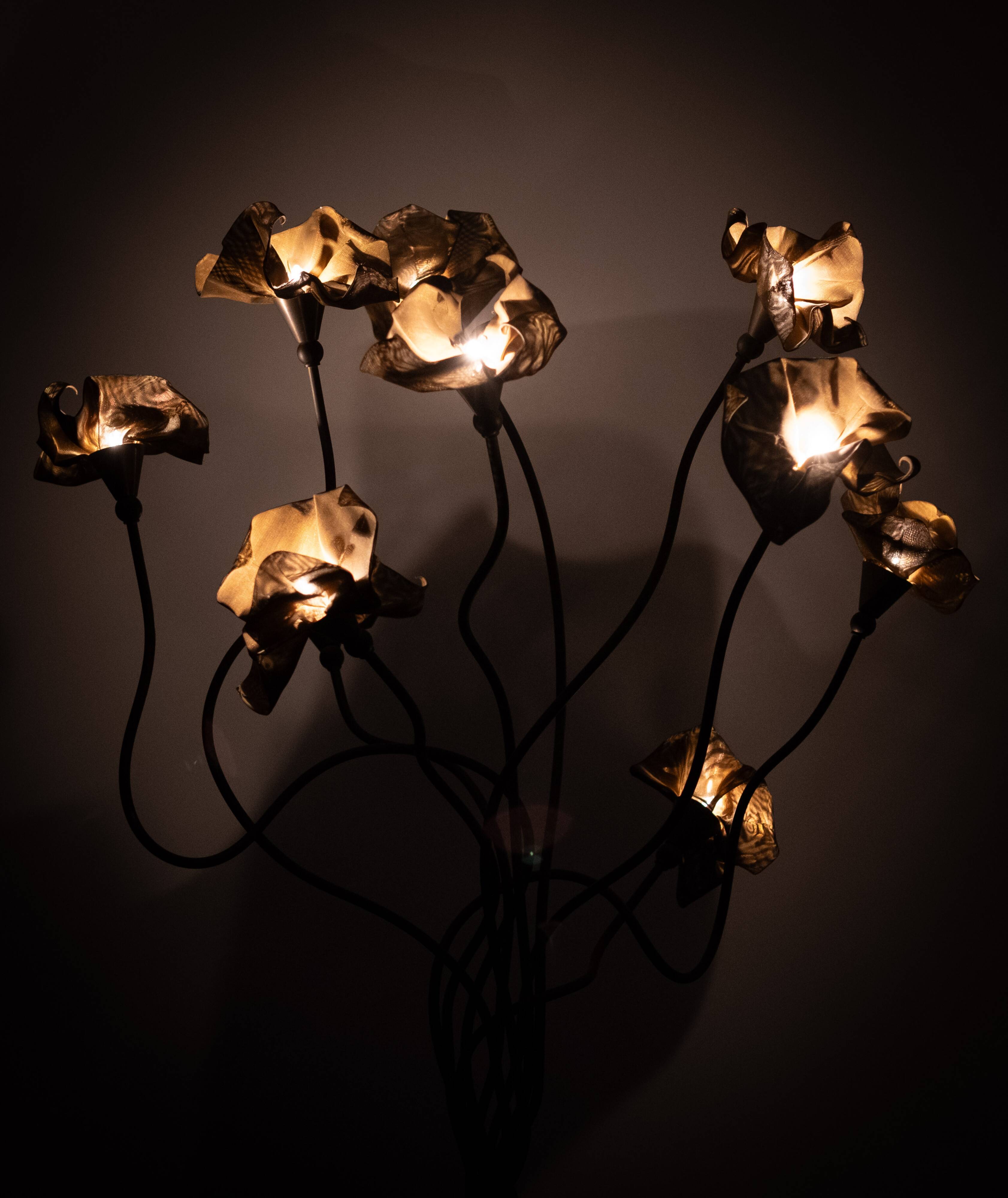 Magic Bronze Tree Floor lamp Italy 1970s