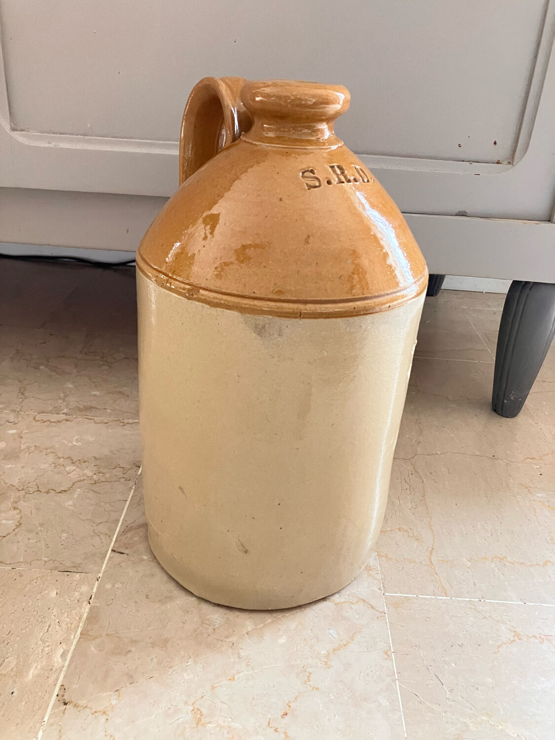 Glazed stoneware jar