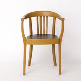 Fauteuil vintage allemand – Jaune moutarde et vert des années 1950 – Style Mid-Century