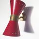 Pair of Italian Diabolo wall lights, 1950s design.