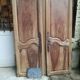Double antique walnut closet doors