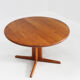 Vintage Danish round extendable dining table 1960s