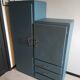 Vintage blue asymmetrical cabinet