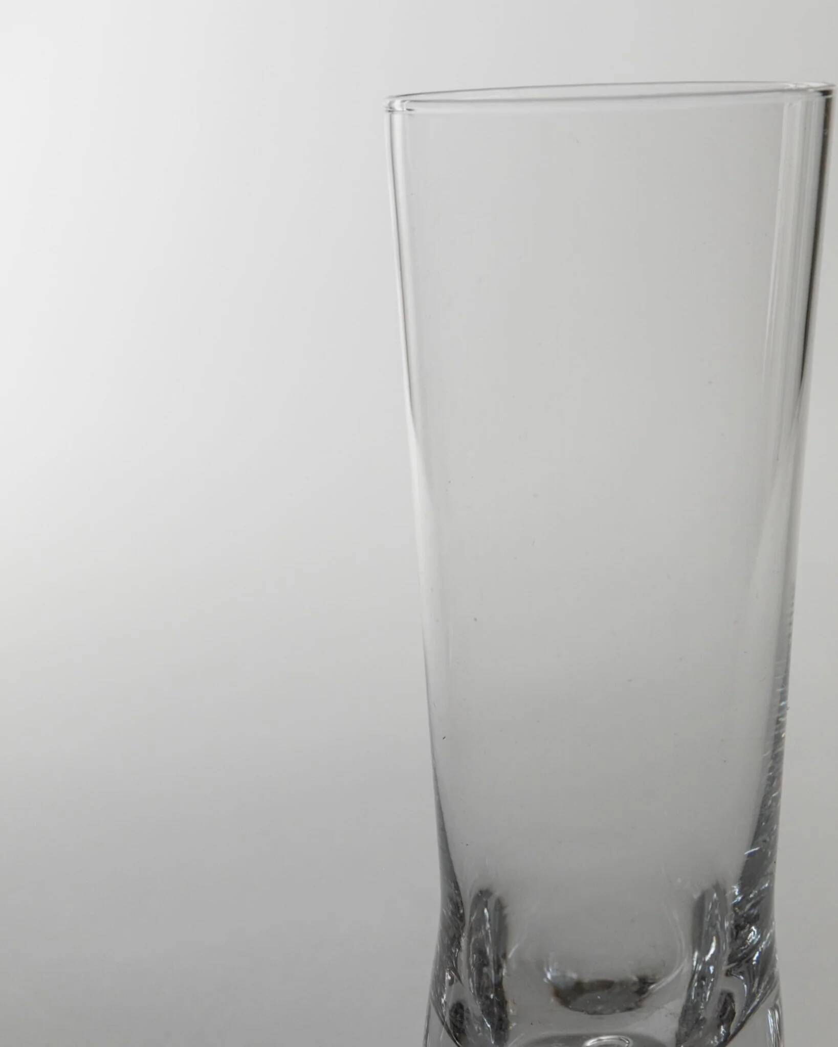 Set of 6 Transparent Murano Glass Cocktail Glasses with Bubble – Vintage Italian Crystal, 1970s
