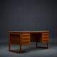 Mid-Century Teak Freestanding Desk from GV Møbler, 1970s