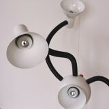 Space age lamp with 4 articulated spots, eyeball, sci-fi, 1970.